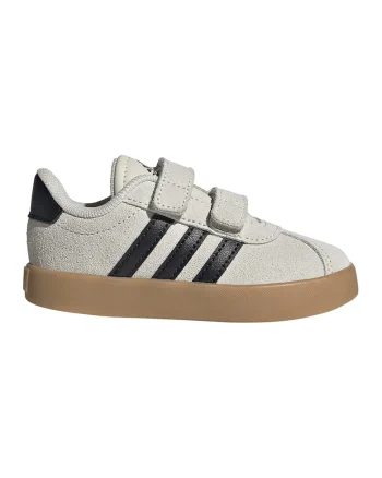Pantofi sport Court 3.0 de piele intoarsa cu velcro, Gri deschis/Gri antracit