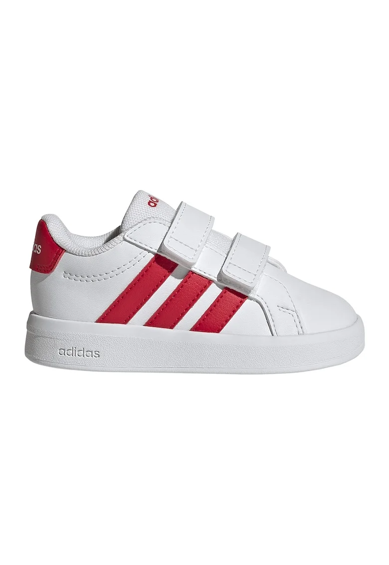 Pantofi sport Grand Court 3.0 de piele ecologica cu benzi velcro, Rosu/Alb