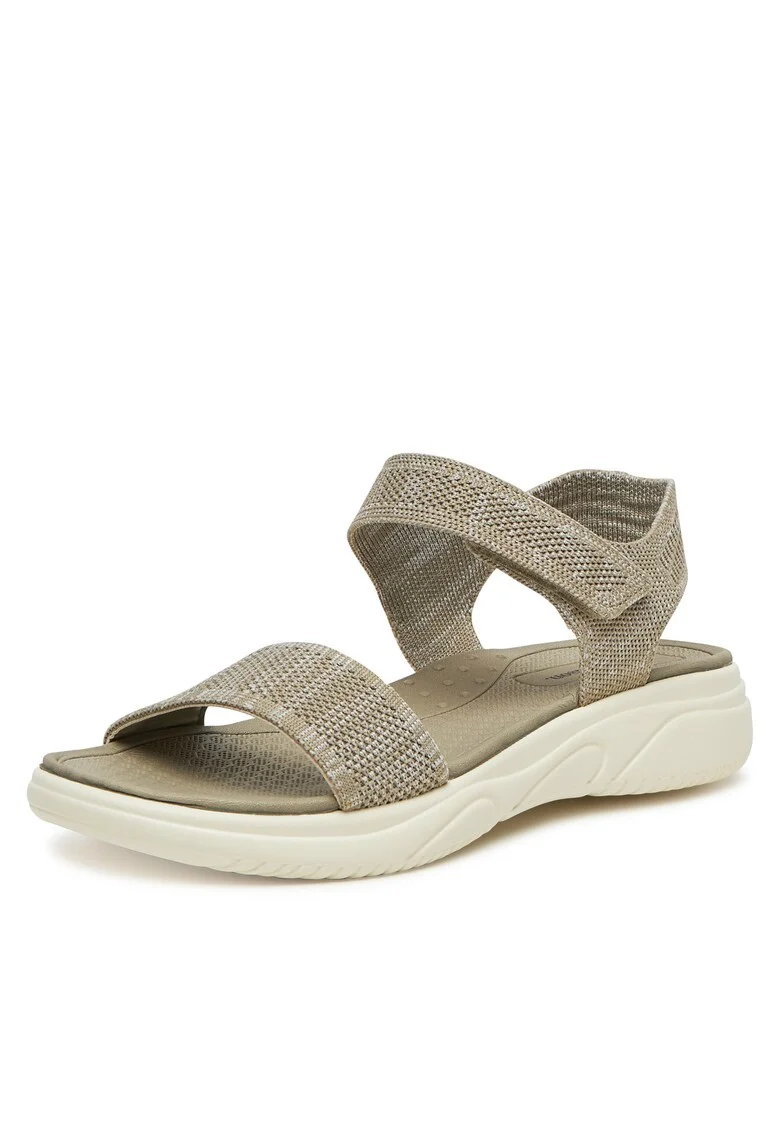 Sandale dama,  R25SS02835, bej, tesatura