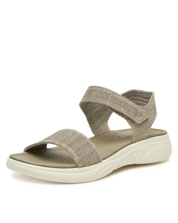 Sandale dama,  R25SS02835, bej, tesatura