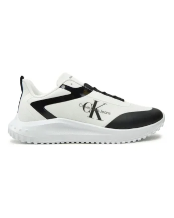 Pantofi sport cu detalii contrastante, Alb/Negru