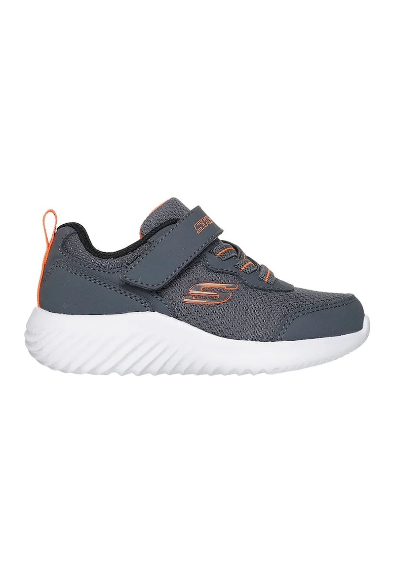 Pantofi sport din material textil cu detaliu logo Bounder-Techrox, Gri/Portocaliu