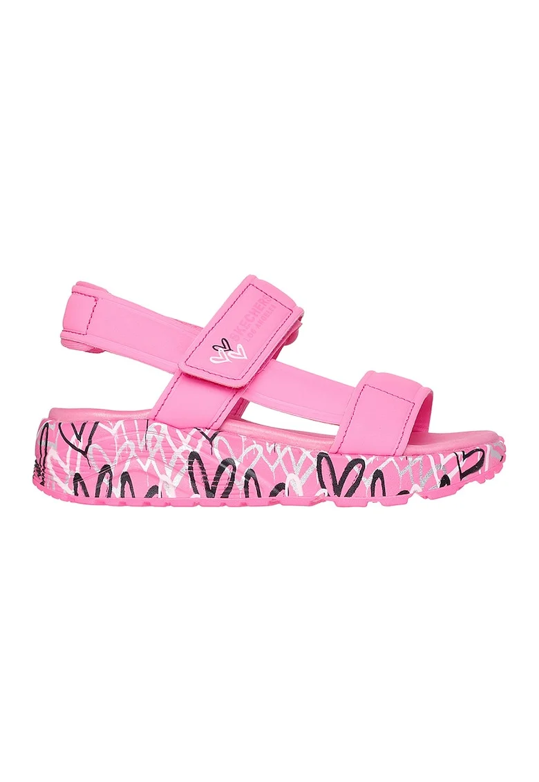 Sandale JGoldcrown Uno Lite Sunny Love, Negru/Roz/Argintiu