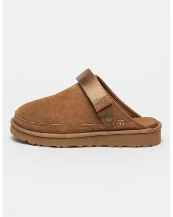 Saboti slingback din piele intoarsa GoldenCoast, Maro scortisoara