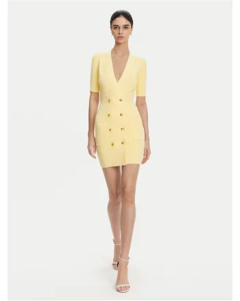 Rochie dama  tricotatawqf, Galben