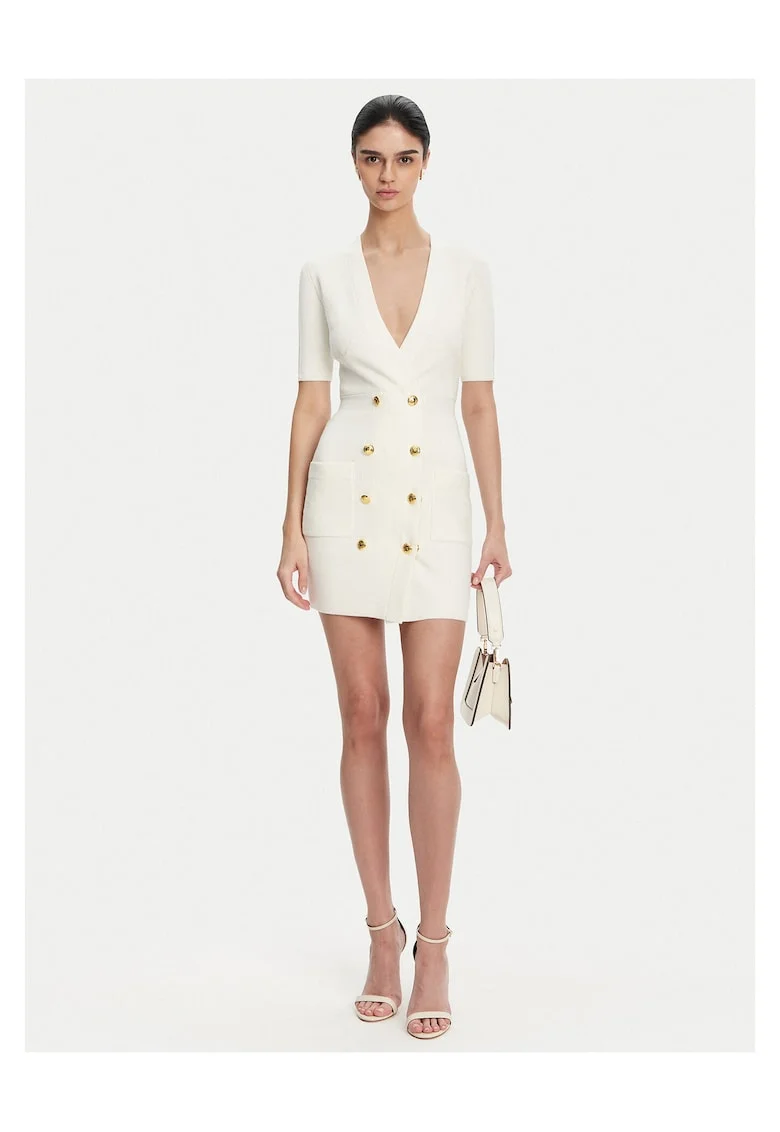 Rochie dama  tricotatawqf, Alb