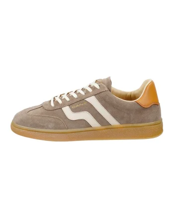 Pantofi sport din piele intoarsa cu garnituri din piele Cuzmo, Maro taupe deschis