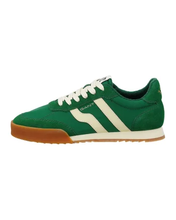 Pantofi sport din piele intoarsa cu garnituri din material textil Baylle, Verde inchis