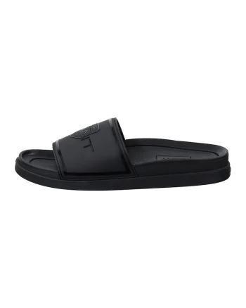 Papuci cu logo Pierbay, Negru