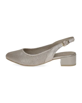 Pantofi de piele cu varf rotund, Bronz