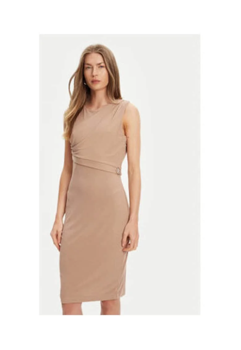 Rochie din amestec de modalfwqdwq, Maro deschis