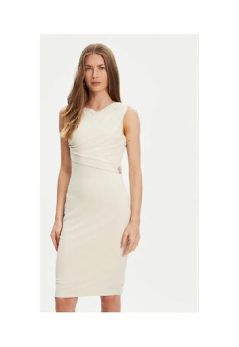 Rochie din amestec de modalfwqdwq, Bej