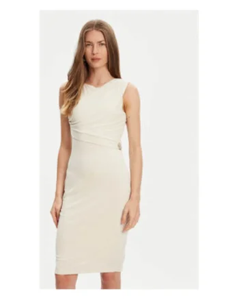 Rochie din amestec de modalfwqdwq, Bej