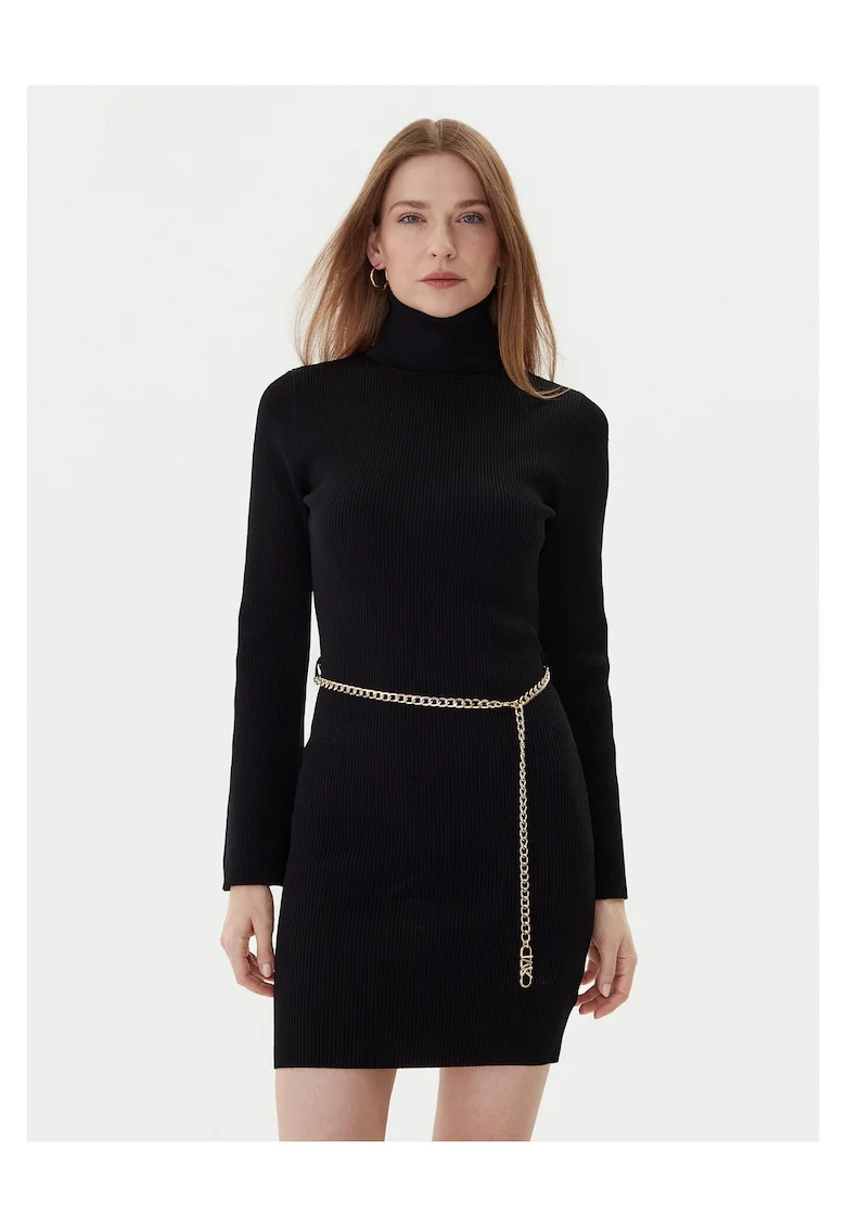 Rochie tricotata de dama qewgewgew, Negru