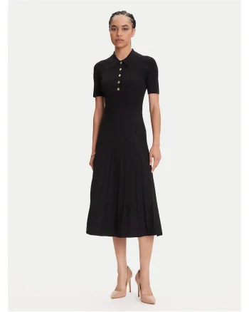 Rochie tricotata de dama  fabricata ddwqin material de calitate, Negru