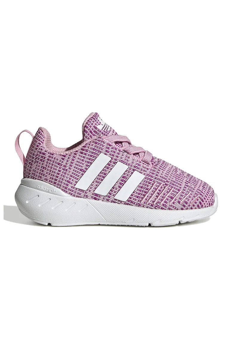 Pantofi sport cu detalii cu logo Swift Run, Alb/Roz pastel/Roz fandango
