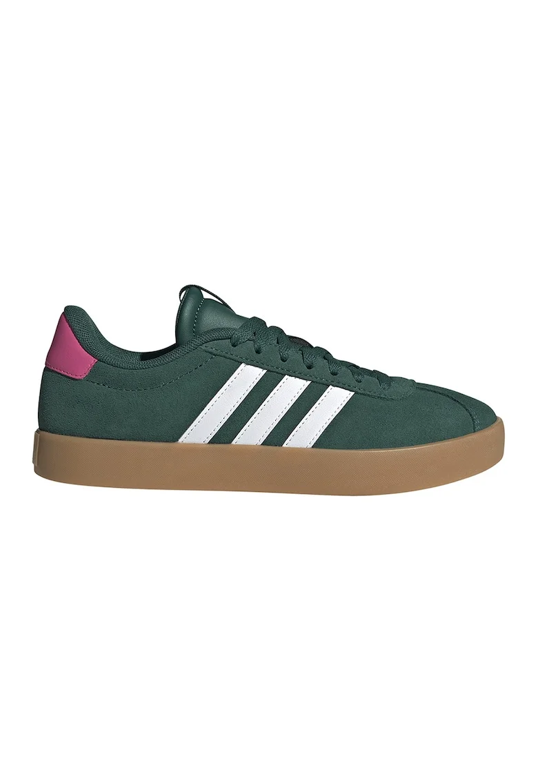 Pantofi sport VL Court 3.0 de piele intoarsa, Roz deschis/Verde englez/Alb optic