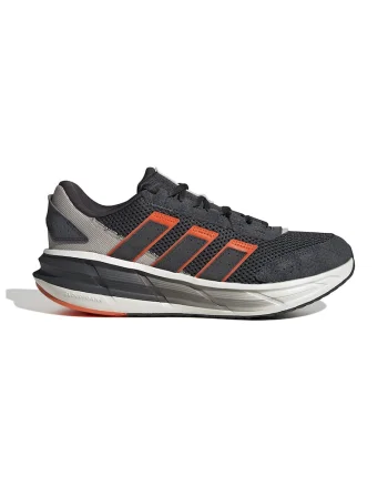 Pantofi sport AstraStar de piele ecologica si plasa, Portocaliu deschis/Gri antracit