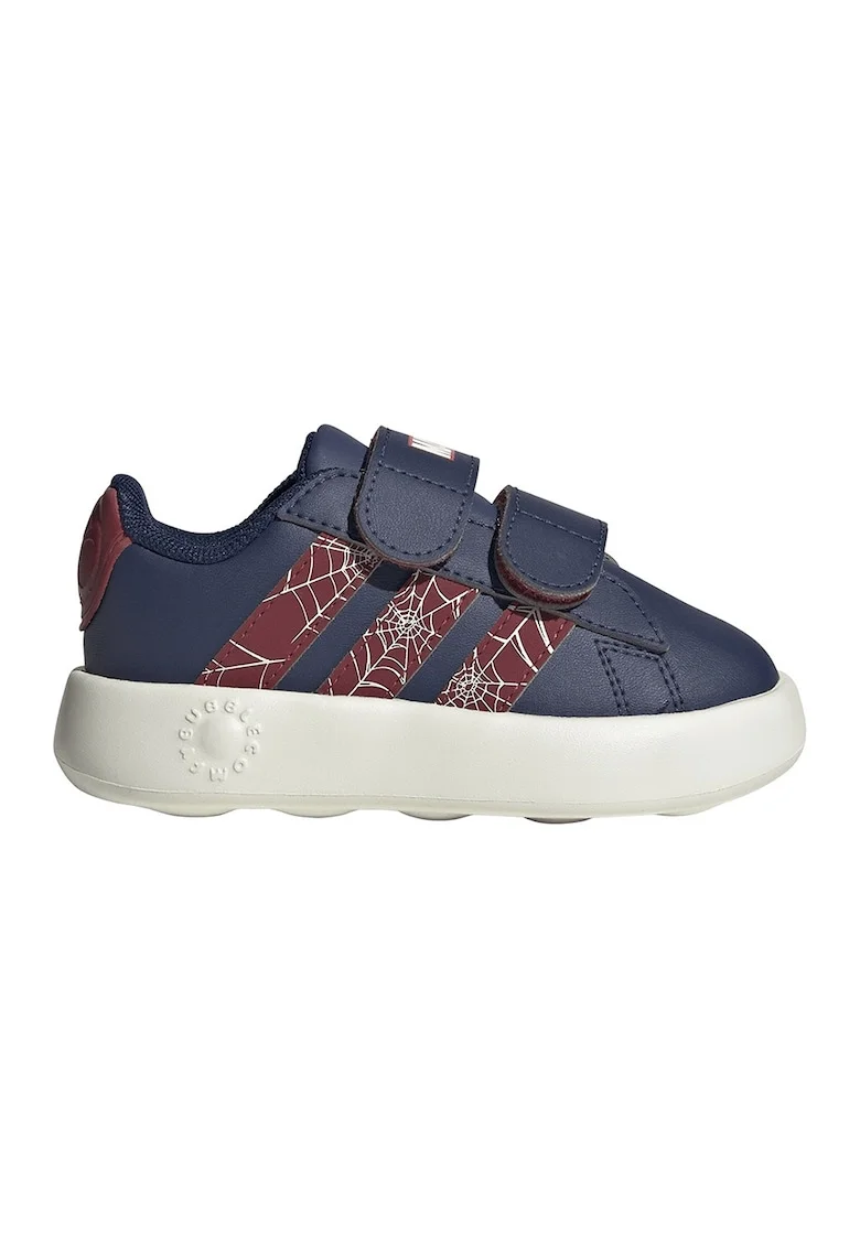 Pantofi sport Grand Court cu model Spider-Man, Albastru inchis/Rosu inchis/Alb optic