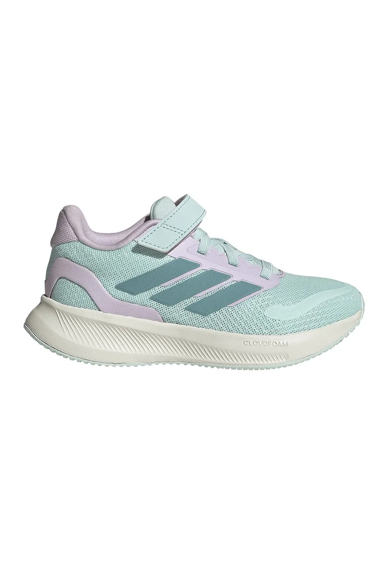 Pantofi sport Runfalcon 5 din plasa cu logo si velcro, Violet prafuit/Verde persan
