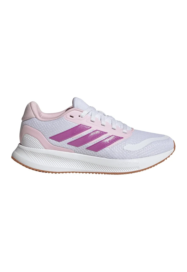 Pantofi sport Run Falcon 5 low-cut din plasa, Alb/Gri deschis/Roz fandango