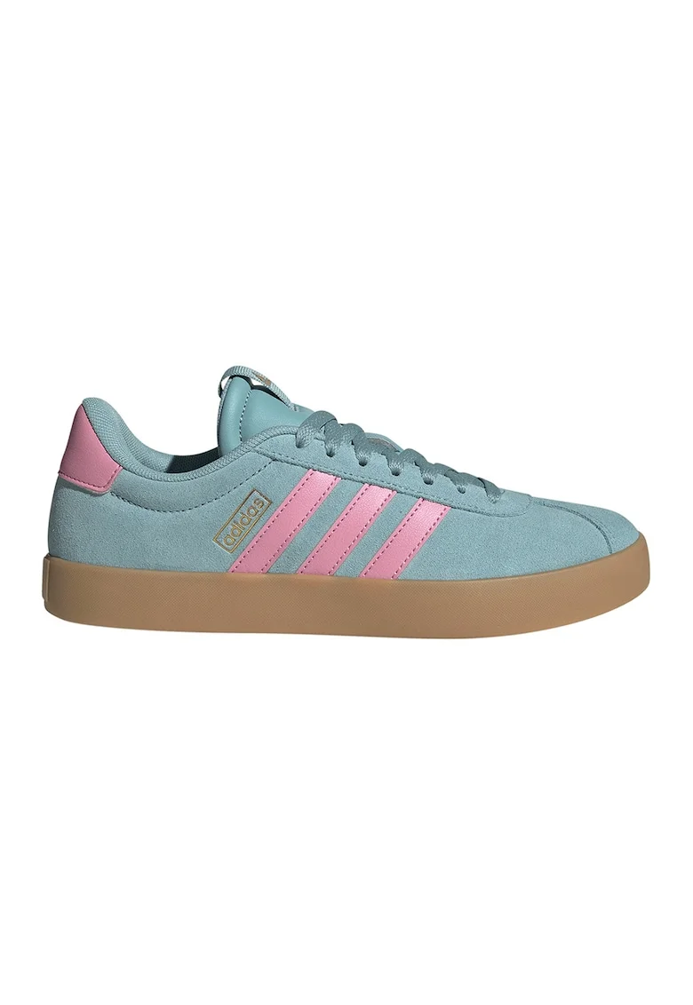 Pantofi sport VL Court 3.0 de piele intoarsa, Albastru aquamarin/Roz pastel