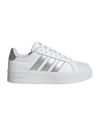 Pantofi sport Streettalk Bold de piele ecologica, Alb optic/Argintiu