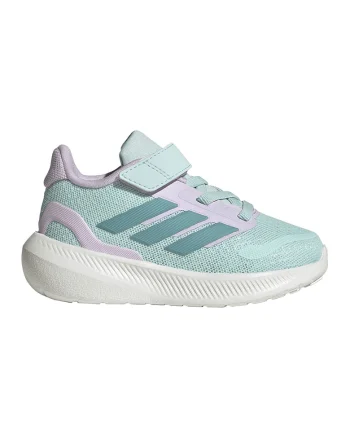 Pantofi sport Run Falcon 5 din material textil cu velcro, Violet prafuit/Verde persan/Verde menta