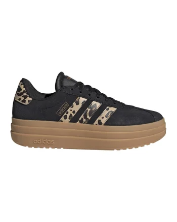 Pantofi sport flatform Court Bold de piele intoarsa, Negru/Maro