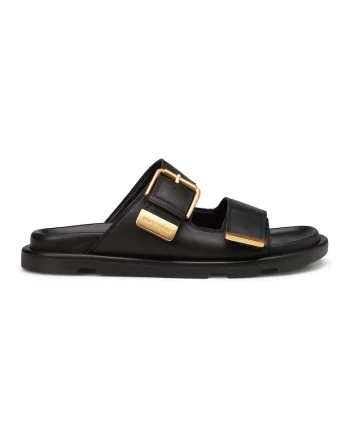 Papuci de piele, Negru