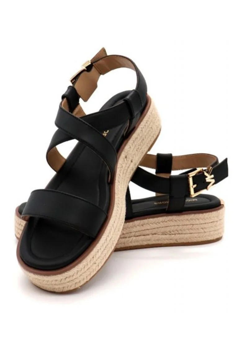 Sandale dama  Lynn, piele ecologica, inaltime 5 cm, negru