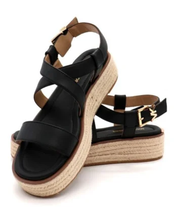 Sandale dama  Lynn, piele ecologica, inaltime 5 cm, negru