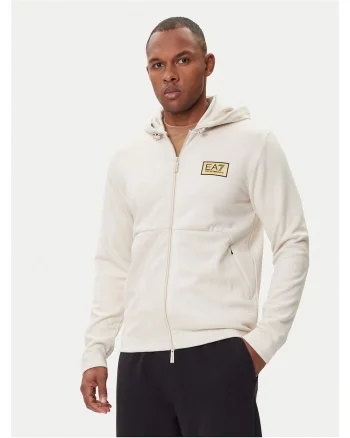 Hanorac barbati  Emporio Armani, cu fermoar, bej