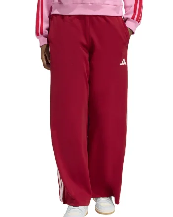 Pantaloni de trening cu croiala ampla si logo Her, Rosu