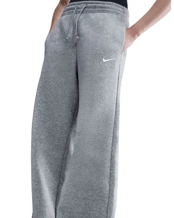 Pantaloni de trening cu croiala ampla si talie inalta Phoenix, Gri deschis