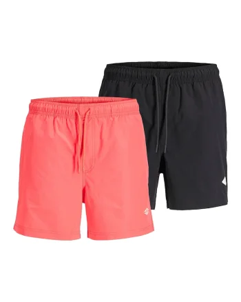 Set de pantaloni scurti de baie Maui Tropic - 2 perechi, Negru/Portocaliu