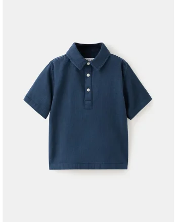 Tricou polo din bumbac, Bleumarin