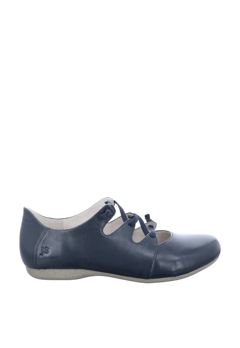 Pantofi dama  FIONA 04, piele naturala, albastru marin, cu sireturi,
