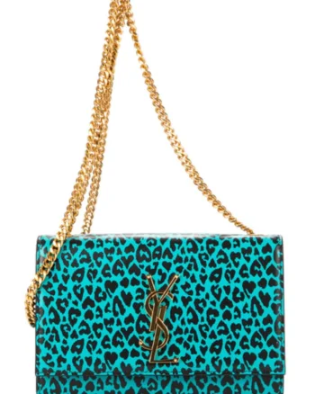 Geanta de umar din piele naturata cu model animal print Kate