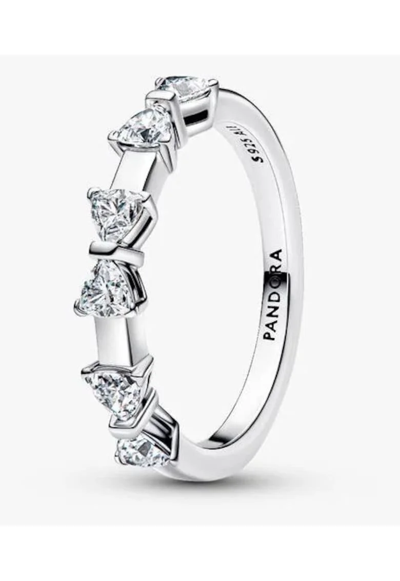 Inel  din Argint 925 cu fundite stralucitoare si zirconiu cubic, marimea