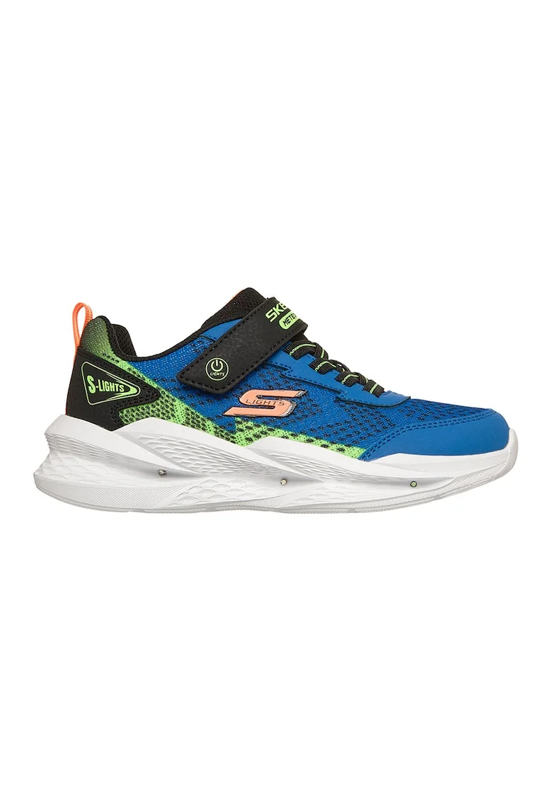 Pantofi sport Meteor-Lights 2.0 cu LED-uri, Negru/Albastru royal/Verde lime