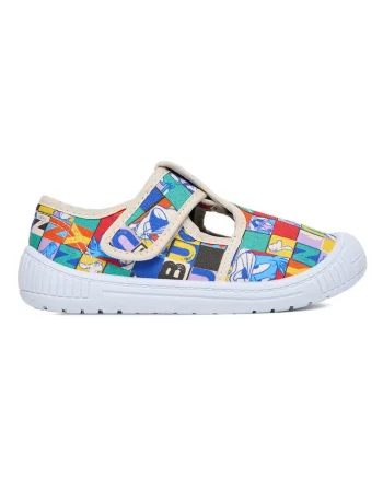 Papuci copii,  tesatura, multicolor