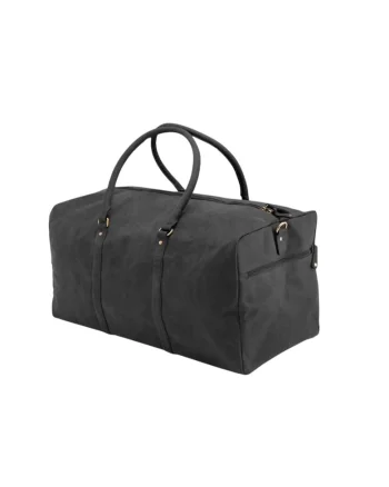 Geanta duffle din piele naturala cu bareta detasabila, 28.5x60x26 cm