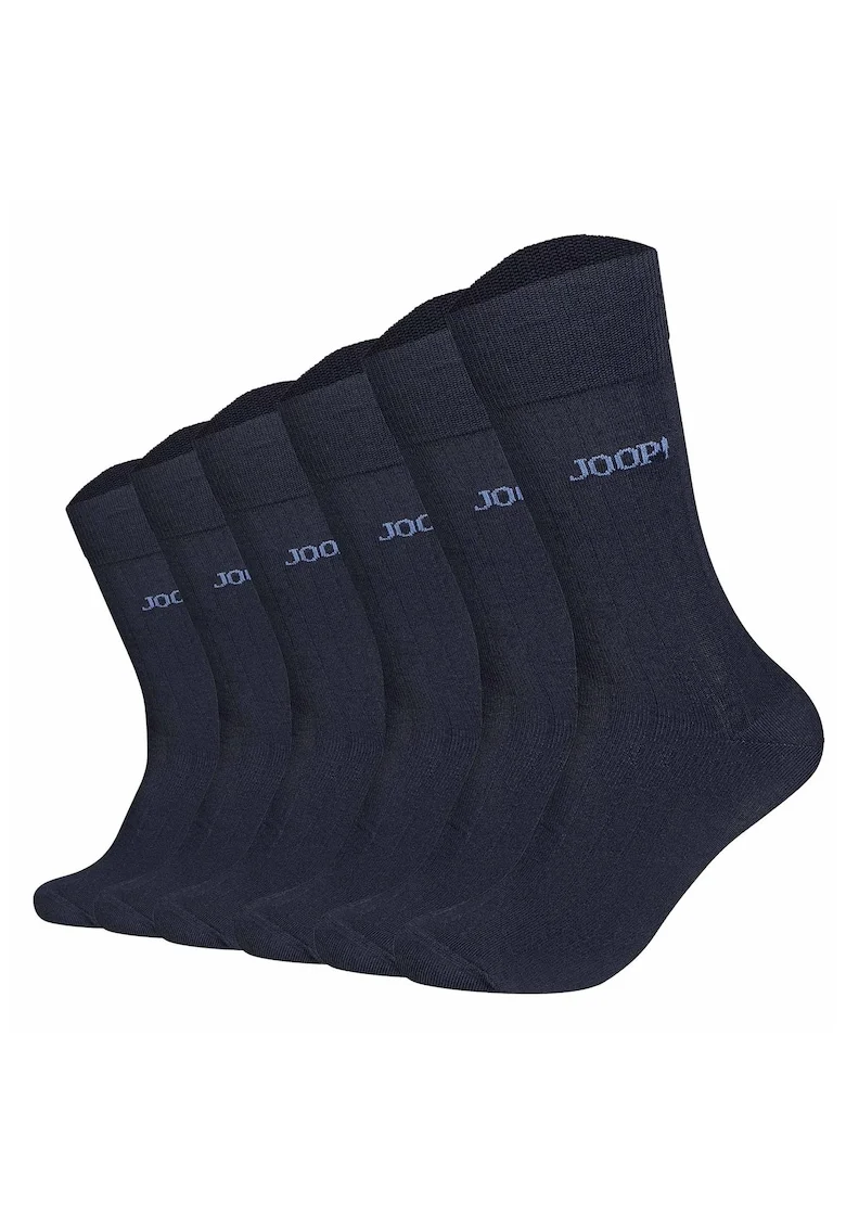 . Set de sosete cu model unisex Premium Essential - 6 perechi, Albastru inchis