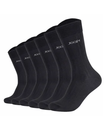 . Set de sosete cu model unisex Premium Essential - 6 perechi, Negru