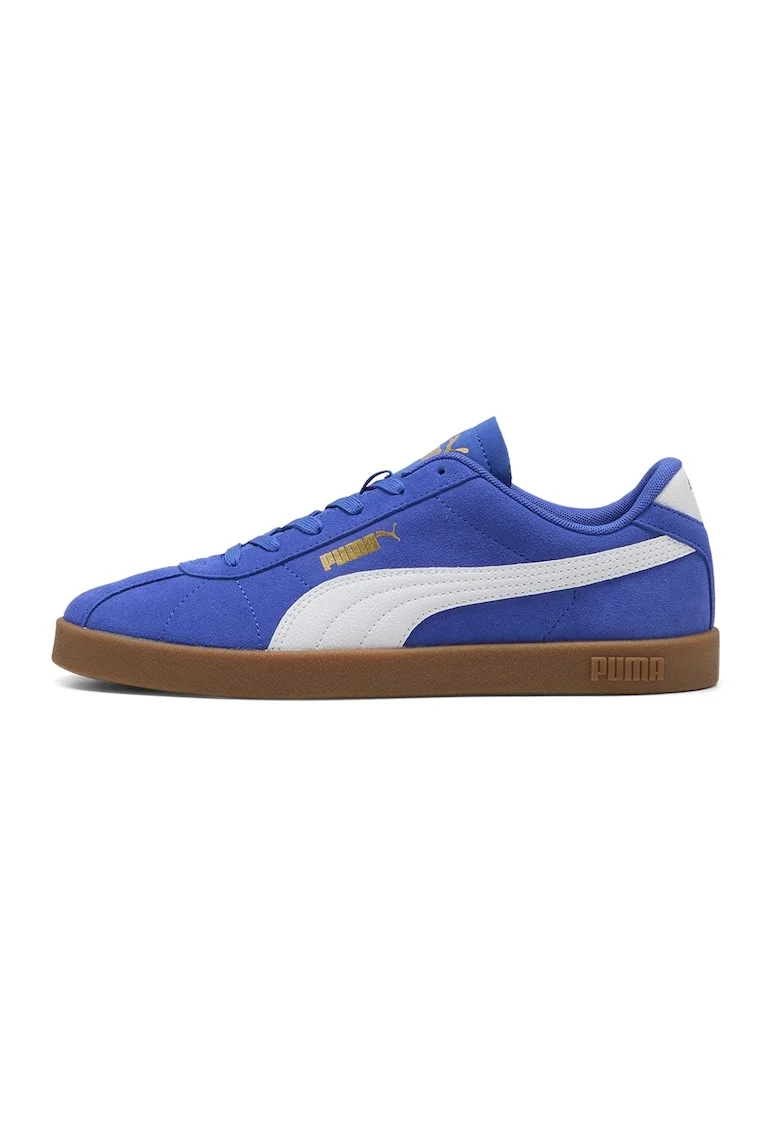 Pantofi sport Club II Intense unisex de piele intoarsa, Alb/Albastru royal