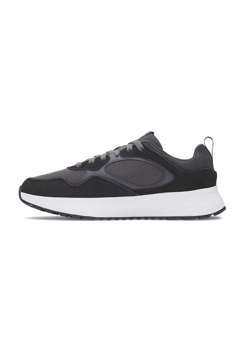 Pantofi sport din piele cu material textil Mirage, Negru/Gri antracit