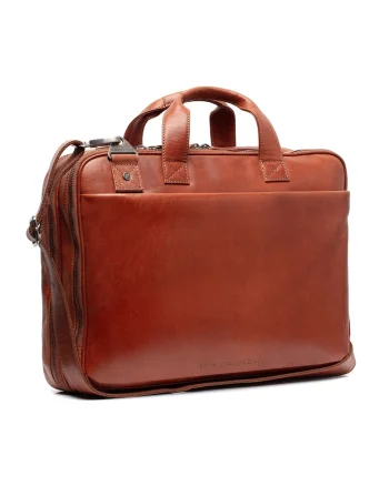 Geanta umar unisex piele naturala, 13.2 litri, Iseo,, Coniac