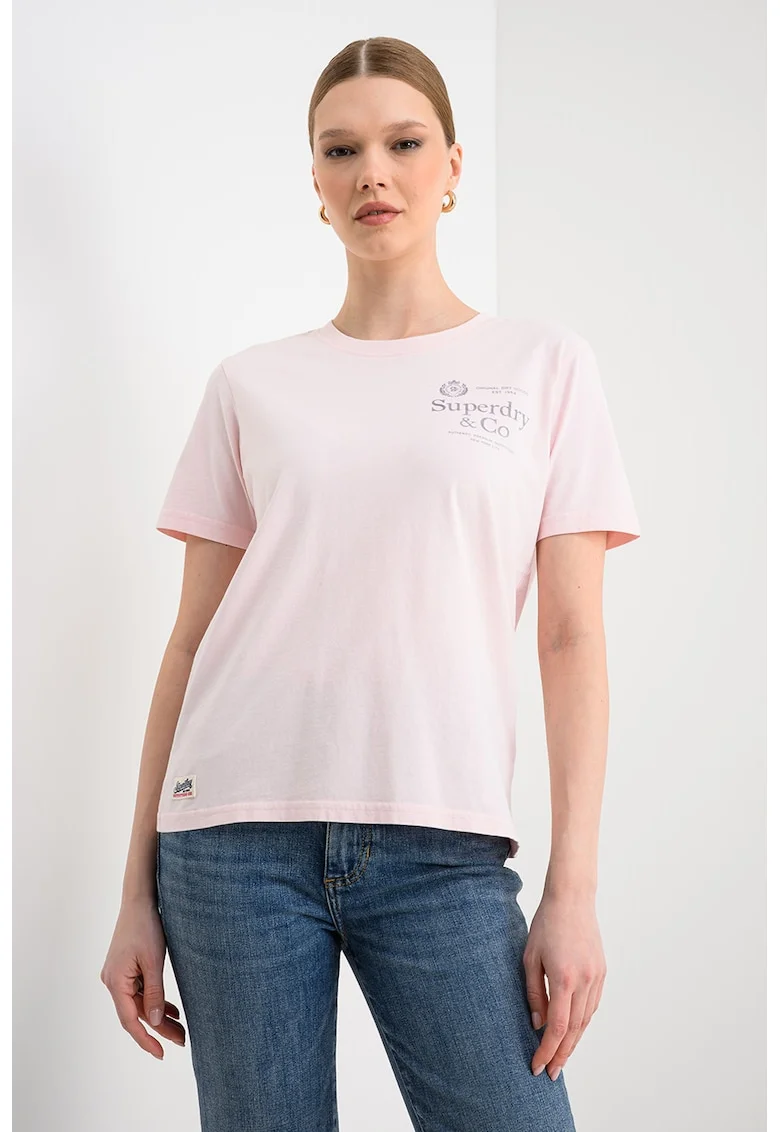 Tricou lejer de bumbac, Roz pal