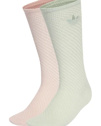 Set de sosete lungi unisex - 2 perechi, Verde pal/Roz pal